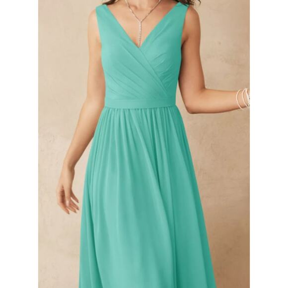 AW BRIDAL 6 S Tiffany Green Gwyneth Formal Wedding Guest maxi Dress NEW B109 - Picture 1 of 9
